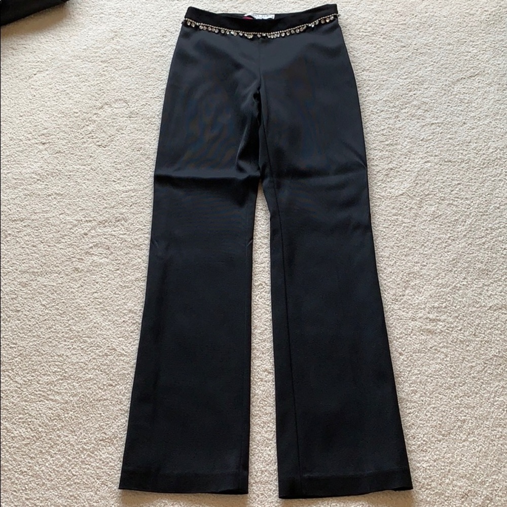 Trina Turk pants with rhinestone trim